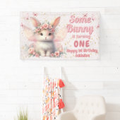 Some Bunny 1e Verjaardag Fee Vlinders Spandoek (Insitu)