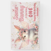 Some Bunny 1st Birthday Fairy Butterflies Spandoek (Verticaal)