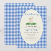 Some Bunny Baby Shower Blue Kaart (Voorkant / Achterkant)