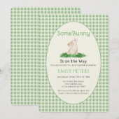 Some Bunny Baby Shower Groen Kaart (Voorkant / Achterkant)