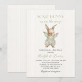 Some Bunny Baby Shower Kaart (Voorkant / Achterkant)