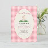 Some Bunny Baby Shower Roze Kaart (Staand voorkant)