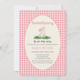 Some Bunny Baby Shower Roze Kaart