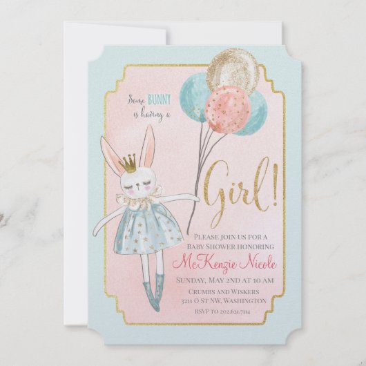 Some Bunny Baby Shower Uitnodiging (Voorkant)