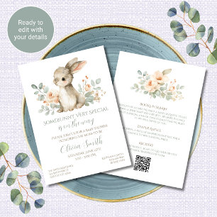 Some Bunny Baby Shower Uitnodiging Alles in Eén QR