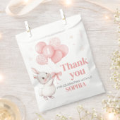 Some Bunny Ballon Verjaardagsfeestje Vierkant Bedankzakje (Geknipt)