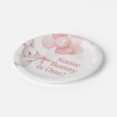 Some Bunny Balloon Birthday Party Papieren Bordje (Gekanteld)