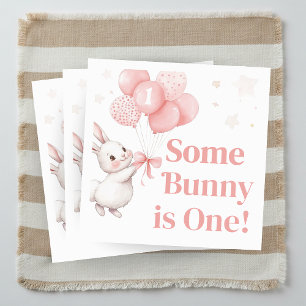Some Bunny Balloon Verjaardagsfeestje Servet