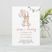  Some Bunny Birthday Party Kaart (Staand voorkant)