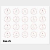 Some Bunny Birthday Pink Bunny Party Ronde Sticker (Vel)