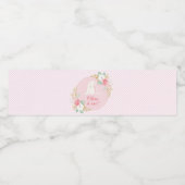 Some Bunny Birthday Water Bottle Labels Pink Waterfles Etiket (Enkel label)