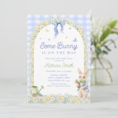 Some Bunny Boy Baby Shower Kaart (Staand voorkant)