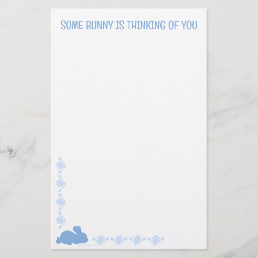 Some Bunny Cute Daisy Personal Custom Spring  Briefpapier (Voorkant)
