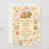 Some Bunny Cute Easter 1st Birthday Party Kaart (Voorkant)