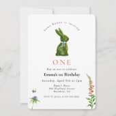 Some Bunny Cute watercolor Topiary Rabbit  Kaart (Voorkant)