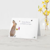 Some-Bunny denkt aan je: Natuur-konijn Kaart (Gele Bloem)