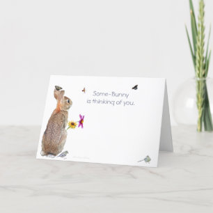 Some-Bunny denkt aan je: Natuur-konijn Kaart