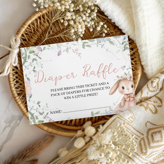 Some Bunny Diaper Raffle Insert Informatiekaartje