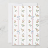 Some Bunny Floral Stripe 1st Birthday Kaart (Achterkant)