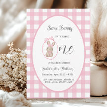 Some Bunny Invitation 1st Birthday Party