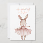 Some Bunny Is Almost Here Ballerina Baby Shower Kaart (Achterkant)