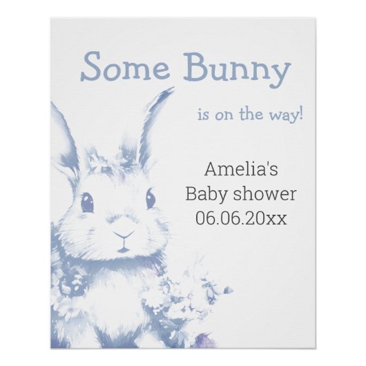 Some Bunny is coming Baby Shower Perfect Poster (Voorkant)