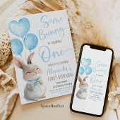 Some Bunny is een Bow Bunny 1st Birthda Kaart