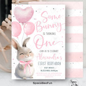 Some Bunny is een Bow Bunny 1st Birthda Kaart