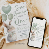 Some Bunny is een Bow Bunny 1st Birthday Kaart