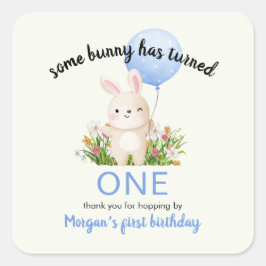 Some Bunny is een eenvoudige Schattigee jongetjes  Vierkante Sticker