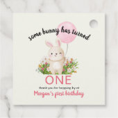 Some Bunny is een eenvoudige Schattigee meisjes 1e Bedankjes Labels (Achterkant)