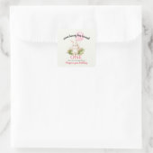 Some Bunny is een eenvoudige Schattigee meisjes 1e Vierkante Sticker (Tas)