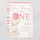 Some Bunny is een konijn 1e verjaardagsfeestje Kaart (Voorkant / Achterkant)
