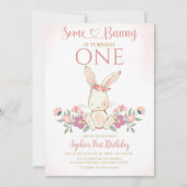 Some Bunny is een konijn 1e verjaardagsfeestje Kaart (Voorkant)