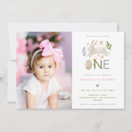 Some Bunny is een Schattige meisje 1e verjaardag f Kaart