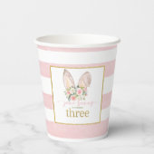 Some Bunny is het draaien van drie (Bunny Ears) Pa Papieren Bekers (Achterkant)