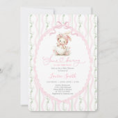 Some Bunny Is On The Way Baby Shower Girl Kaart (Voorkant)