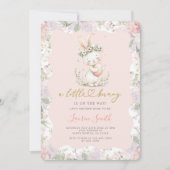 Some Bunny Is On The Way Baby Shower Kaart (Voorkant)