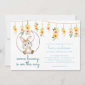 Some Bunny Is On The Way Boho Rabbit Baby Shower Kaart (Voorkant)