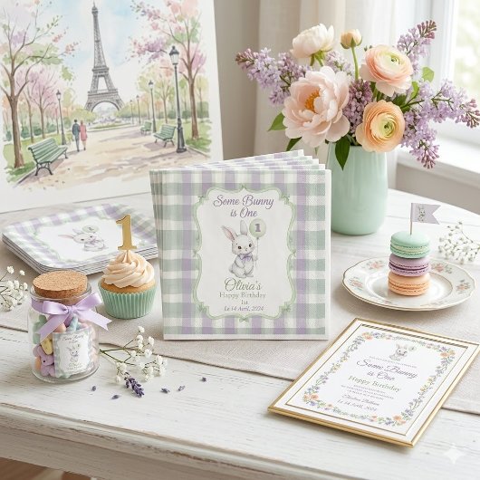 Some Bunny is One 1e Verjaardag Servetten