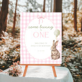 Some Bunny is One Birthday Welcome Sign Perfect Poster