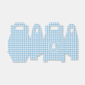 Some Bunny is One blauwe Gingham Verjaardag Bedankdoosjes (Uitgevouwen)