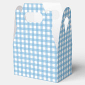 Some Bunny is One blauwe Gingham Verjaardag Bedankdoosjes (Geopend)
