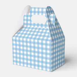 Some Bunny is One blauwe Gingham Verjaardag Bedankdoosjes