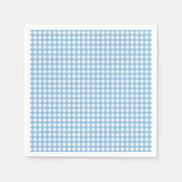 Some Bunny is One blauwe Gingham Verjaardag Servet