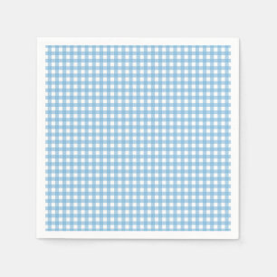 Some Bunny is One blauwe Gingham Verjaardag Servet