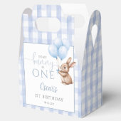 Some Bunny Is One Blue Balloons 1st Birthday Bedankdoosjes (Geopend)