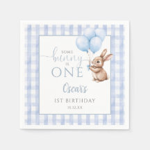 Some Bunny Is One Blue Balloons 1st Birthday