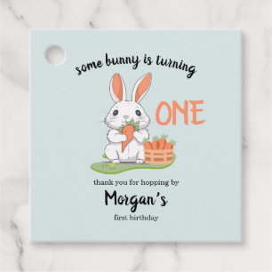 Some Bunny is One Boys Girls 1st Birthday Bedankjes Labels
