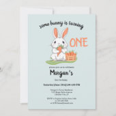 Some Bunny is One Boys Girls 1st Birthday Kaart (Voorkant)